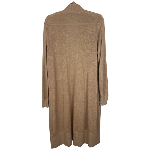 Banana Republic Linen Blend Long Line Cardigan Minimalist Quiet Luxury Sz Medium - Picture 8 of 11
